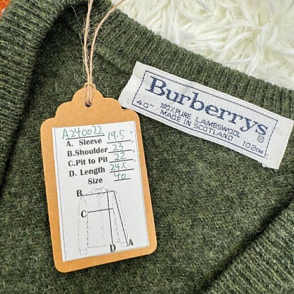 Burberrys Vintage Pure Lambswool Sweater Unisex - Picture 3 of 9